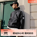 adidas通勤百搭三条纹休闲运动夹克外套男女春秋阿迪达斯三叶草   黑色（推荐选大一码)   L