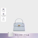 CHARLES&KEITH鳄鱼纹凯莉包手提斜挎婚包包女包七夕礼物送女友CK2-50270880-1 Sea Salt Blue海盐蓝（新色） S
