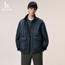 HAZZYS【纯棉】哈吉斯男装 2026新款冬季男士外套PHIZ系列保暖棉服男 藏青色NV 3XL （190/108A 54）