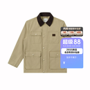 哈吉斯（HAZZYS）男装 2026春季新款风衣男【防风/防水】工装风男外套ASWZH0DAH02 米色BI L （175/96A 48）