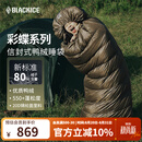 黑冰（BLACKICE）新标准【彩蝶系列鸭绒信封式羽绒睡袋】户外露营防风成人睡袋 彩蝶1000(新标准)/米色拼卡其
