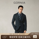 格罗尼雅（GORNIA）男士西服春季款舒适亲肤商务休闲百搭西服GBS24112463 黑色 170B