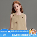 ELLE KIDS25夏季新款女童立体手工订花无袖透气休闲马甲上衣
