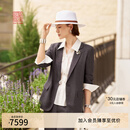 EP雅莹高端系列 非遗真丝花罗七分袖西装外套 2026夏季新款1110A 灰色 L