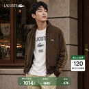 LACOSTE法国鳄鱼男装26秋季新款时尚提花立领拉链卫衣外套|SH1368 WD9/棕黄色 L 5