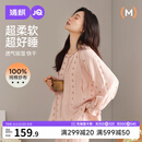 婧麒（JOYNCLEON）月子服纯棉春夏纱布产后哺乳孕妇睡衣家居服 粉XL jyz181399