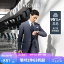威可多（VICUTU）【小蓝西二代】小蓝西西服婚礼商务正装西服外套 蓝色西服 180B