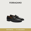 菲拉格慕（Ferragamo）男士黑色便士乐福鞋 0762636_3E _ 80 礼物送男友