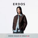 ERDOS 26秋冬微茧型轻薄干练通勤落肩蓬松保暖女棉服外套 可可 M 165/84A