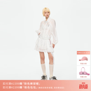 RE'VAN芮范HelloKitty质感印花轻盈微皱蛋糕裙套装RK72403154 白色 S /36