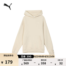 彪马（PUMA）复古棕色运动卫衣套头衫男女秋季宽松长袖上衣631384 沙砾灰-68 S (170/92A)