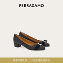 菲拉格慕（Ferragamo）女士黑色Vara蝴蝶结高跟鞋 0775750_1D _ 65 礼物送女友