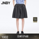江南布衣（JNBY）【商场同款】26春夏新品短裤含羊毛宽松五分裙裤日常5Q5E1597H 011/炭黑 M