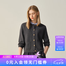 ELAND【绵羊毛】衣恋毛针织衫女开衫单排扣外套新款 灰色(15)Grey S /160