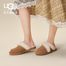 UGG秋季女士毛茸款简约平底包头懒人毛毛鞋1174571CHE|栗色38