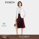 PORTS宝姿女装通勤气质高级感正式场合西装外套白色夹克 奶白色-2 XS (2)