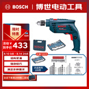博世（BOSCH）冲击钻手电钻木材钢材石材钻孔插电式GSB 10RE set 100附件套装