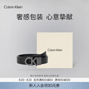 Calvin KleinJeans男真皮商务休闲ck双面字母带头牛皮革腰带皮带
