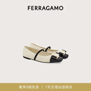 菲拉格慕（Ferragamo）女士白色芭蕾平底鞋 0777437_1C _ 75 礼物送女友