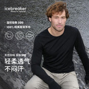 icebreaker100%美利奴羊毛诺男女200Oasis户外登山徒步运动速干保暖功能内衣 纯黑-上衣-男生 M