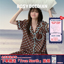 ROSYDOEDIAN RDD不好意思系列松弛感短袖长裤波点睡衣套装女装夏季清凉家居服 短袖套装 M