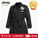 JEEP SPIRIT美式短款风衣男2026秋季冬季新款宽松休闲百搭保暖外套男潮流 黑色 【专柜优选】 S 165