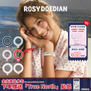 ROSYDOEDIAN撇起系列 电话发圈 高级感头饰皮筋日常可爱马尾扎弹力不伤发礼物 浅蓝+深蓝