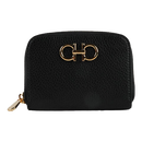 【95成新】菲拉格慕（Ferragamo）女士黑色Gancini信用卡包 0758664
