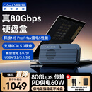 阿卡西斯（acasis）80Gbps硬盘盒兼容雷电5/4 USB4 M.2 NVMe移动硬盘盒适用Mac mini M4电脑SSD带PD供电TB501MAX