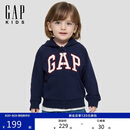 盖璞（GAP）男女幼童2026早秋logo毛圈宽松连帽衫儿童装卫衣860963