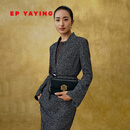 EP雅莹外套女 通勤黑色绵羊毛V领收腰显瘦西装 2026秋冬新品1107A 黑色 M