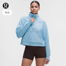lululemon丨Scuba™ 女士超宽松款烟囱领卫衣 LW3IJ7S 杂色柔梦蓝/镜面银 XS /S