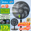 美的（Midea）【超级单品】七叶轻音立式电风扇家用柔风落地扇台式桌面小型风扇大风量节能摇头宿舍电扇 SAF30AB