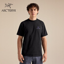 ARC'TERYX始祖鸟 KRAGG SL COTTON JUG SS 男子 棉质短袖T恤 Black / Violectric/黑色/紫罗兰色 L