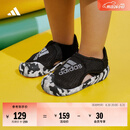 adidas婴童小浮艇ALTAVENTURE魔术贴包头凉鞋宝宝阿迪达斯轻运动   黑/白/浅灰   24