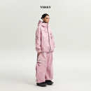 YAKKY PANG【26新品】星芒系列男女同款3L滑雪服上衣防水外套雪裤套装 阑夜黑 S 0