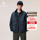 HAZZYS【纯棉】哈吉斯男装 2026新款冬季男士外套PHIZ系列保暖棉服男 藏青色NV 3XL （190/108A 54）