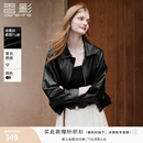 香影黑色皮衣外套女小个子2026秋季新款高级感酷飒风短款pu皮夹克 黑色 S 155/80A/85-95斤