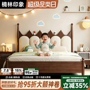楠林印象法式复古儿童床1米5男孩女孩床美式奶油中古风软包皇冠床单人床 儿童皇冠床【健康环保水性漆】 1500mm*2000mm【豪华版-满铺床板】