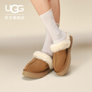 UGG秋季女士经典舒适厚底毛拖包头休闲懒人毛毛鞋勃肯鞋 1122550 CHE|栗色 38 尺码偏小，建议拍大一码