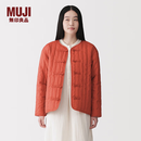 MUJI 女式木棉混盘扣棉服夹克外套女款女装棉衣新中式26年 BD12HA6S 砖红色 M (160/84A)