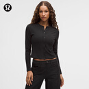 lululemon丨Hold Tight 女士细罗纹开衫 LW3JVLS 黑色 M /8