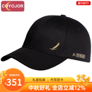 COYOJOR希遥家帽子男士2026新款夏季高端品牌运动休闲鸭舌帽硬顶棒球帽遮阳帽男 黑色-麦穗小铜标1-四季版 均码(56-60CM)可调节