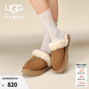 UGG秋季女士经典舒适厚底毛拖包头休闲懒人毛毛鞋勃肯鞋 1122550 CHE|栗色 39 尺码偏小，建议拍大一码