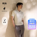 海澜之家（HLA）短袖针织衫款轻商务洛德利格联名系列老钱风海鸥领毛衣男夏季 米杏条纹08 L 175/92A 推荐137-150斤
