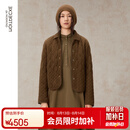 例外（EXCEPTION）女装冬季新品羊毛山羊绒混纺宽松落肩设计棉服 咖啡 S