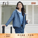 雅迪斯专柜正品 蓝色连帽长袖皮外套AR5742004-004 蓝色 L