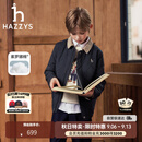 哈吉斯（HAZZYS）童装男女童巴恩风棉服2026冬季新款中大童保暖轻薄外套 藏蓝 165