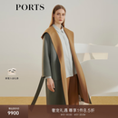 PORTS宝姿女装可拆卸连帽衣襟中长大衣LL9C008JWH013 S (4)