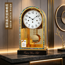汉时（Hense）黄铜机械座钟德国进口机芯时钟客厅豪华台钟上发条复古钟表HD832 黄铜外框+德国赫姆勒五音机芯